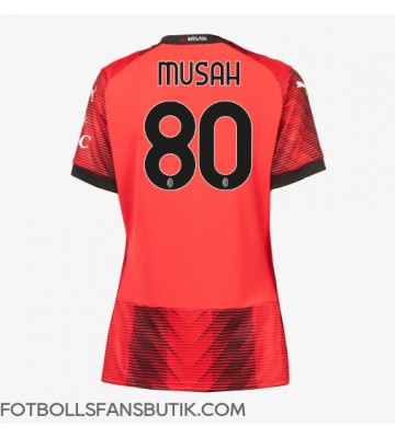 AC Milan Yunus Musah #80 Replika Hemmatröja Damer 2023-24 Kortärmad